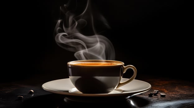 aroma coffee black background photo