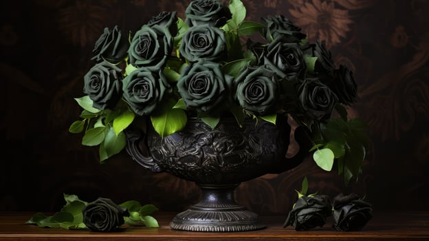 vintage rose black photo