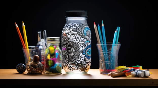 photograph water bottle drawing photo