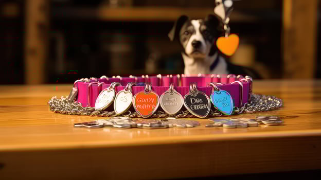 collar metal name tag photo