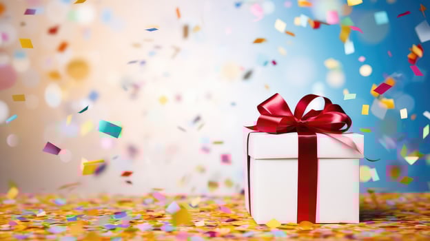 celebration white gift box photo