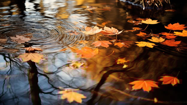 trees falling leaf photo