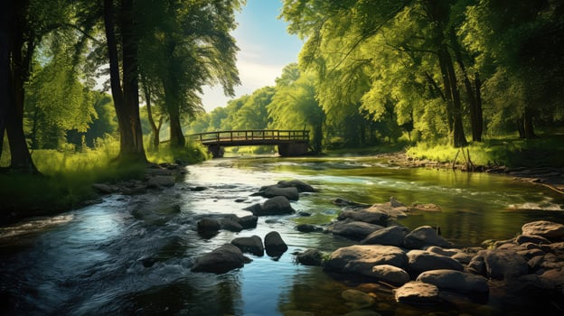 current water environment sunny landscape photo