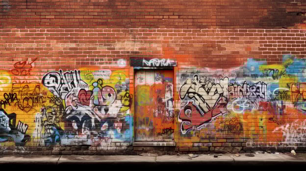 streeturban ghetto brick wall photo