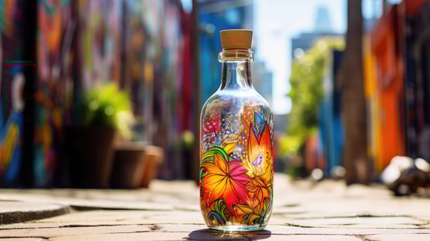 vibrant cannabis bottle photo