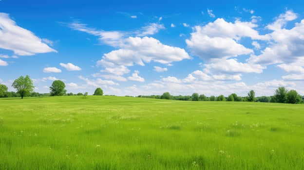 meadow clouds sky landscape photo
