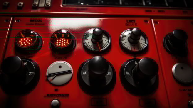 machinery red light button photo