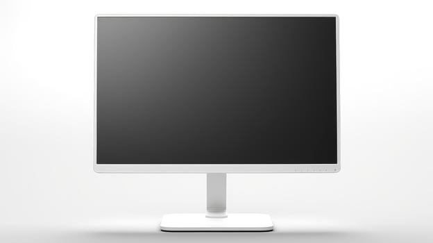 screen computer monitor white background photo