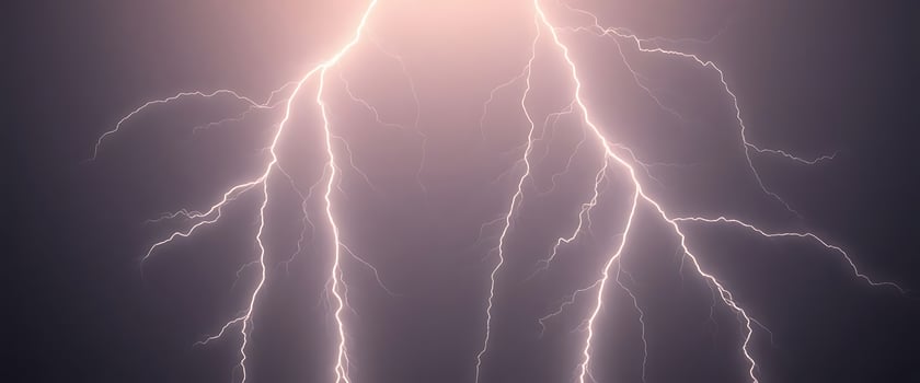 group of lightning strikes in the sky photo
