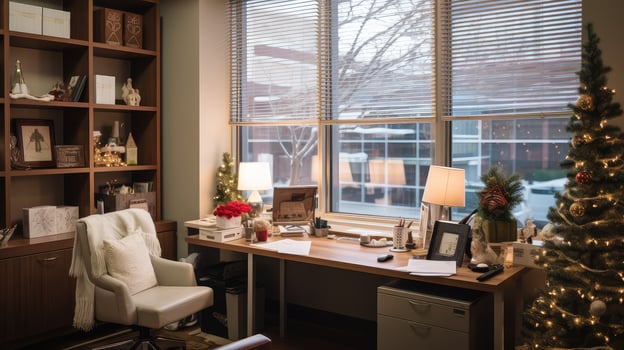 lights holiday office photo