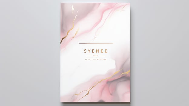 marble pink and gold invitation photo