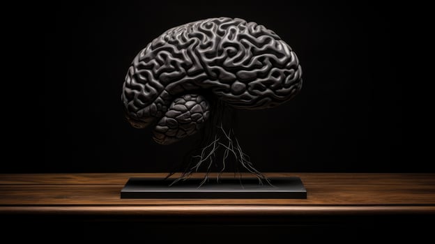 monochrome brain black photo