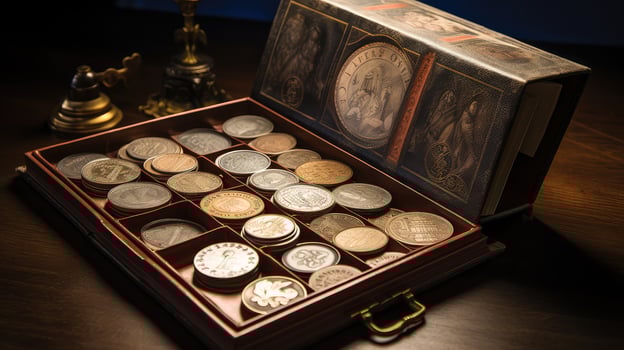 vintage coin book photo