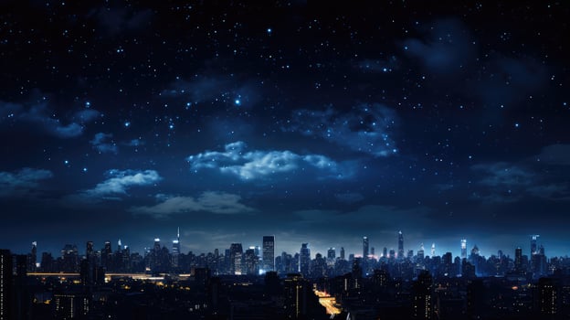 scape dark blue night sky photo