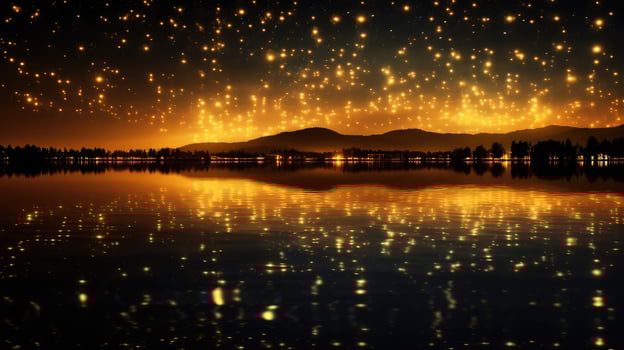 serene stars gold photo