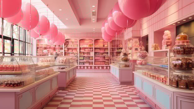 interior pink shop photo