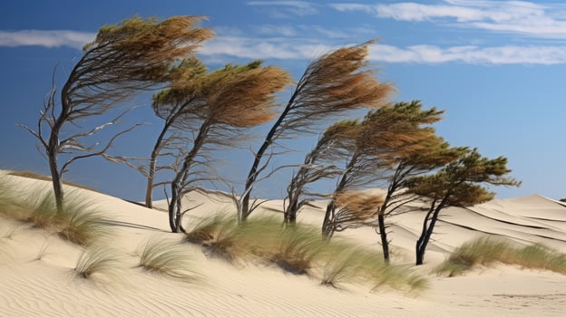 dunes beach trees photo