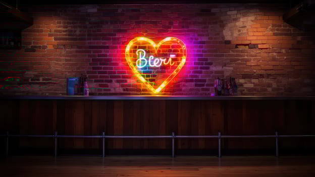 sign beer heart photo
