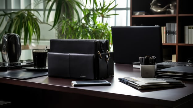 documents black briefcase photo