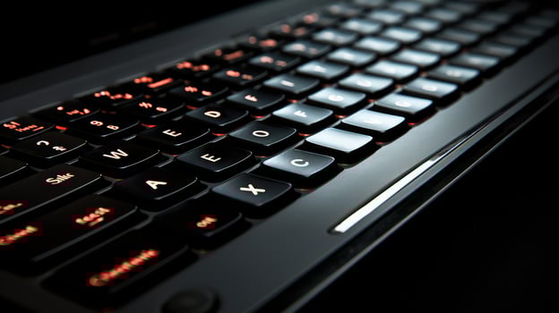technology laptop black background photo