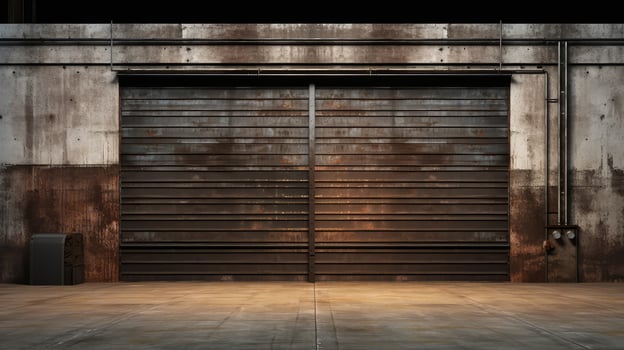 pallets rolling steel door photo