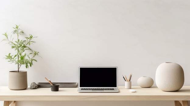 minimalist zen desk photo