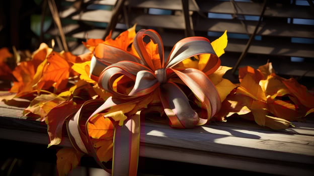scene orange corner ribbon photo