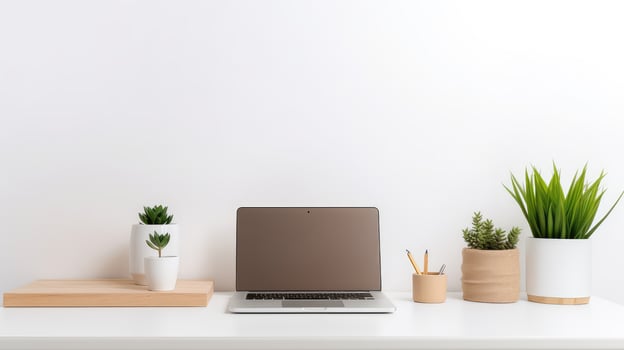 modern office desk top photo
