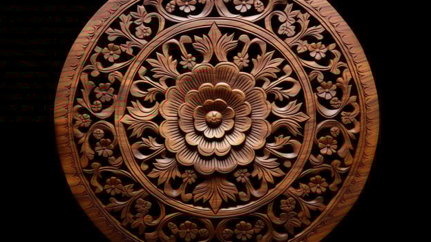 ornate engraved wood photo