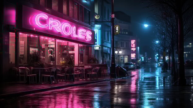 photograph neon pink letters photo