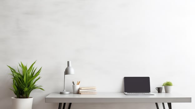 sleek gray table photo