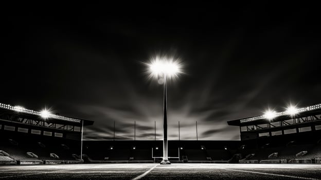 silhouette black and white football photo
