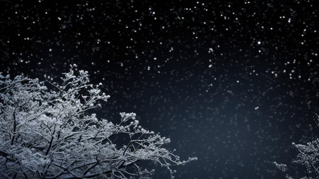 serene snow on dark background photo