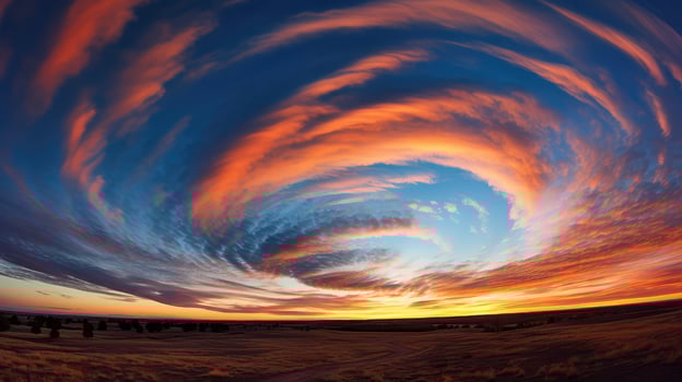 night blue orange swirl photo