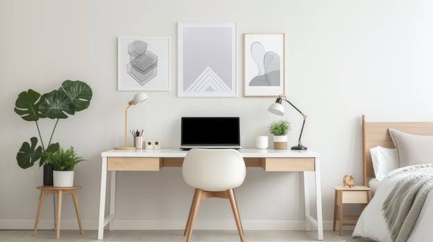 desk house computer photo