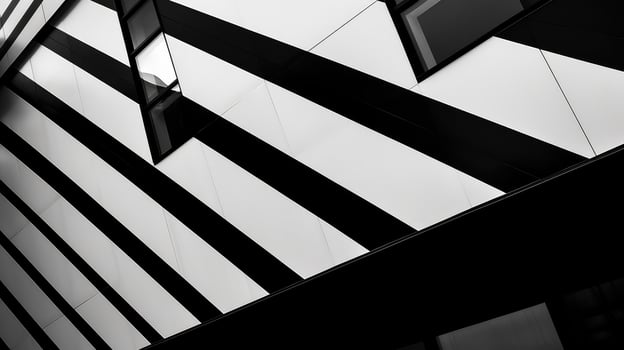 modern black and white diagonal stripes photo