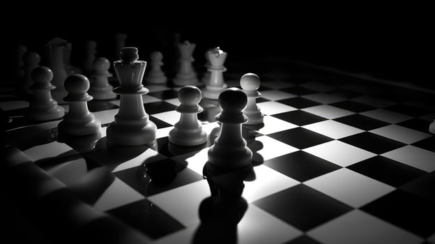 strategic black and white puzzle photo