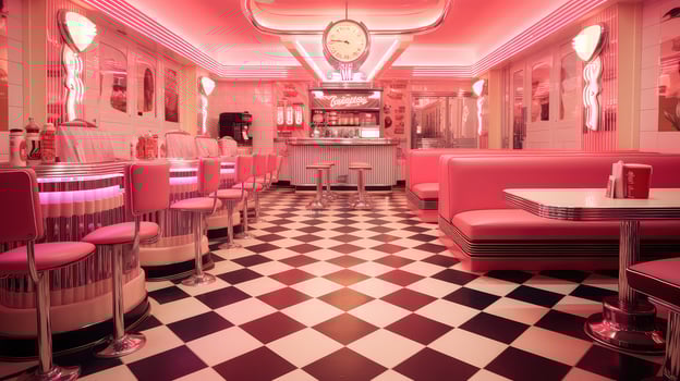 retro pink neon background photo