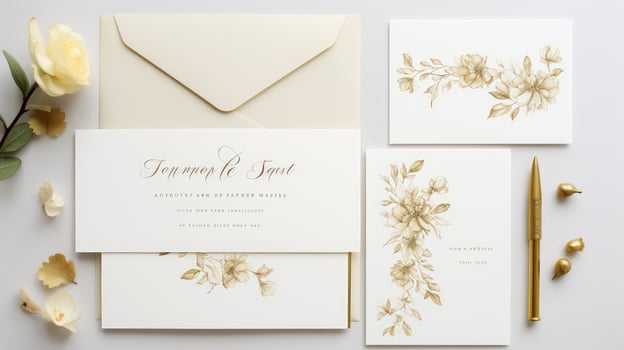 elegant gold invitation photo