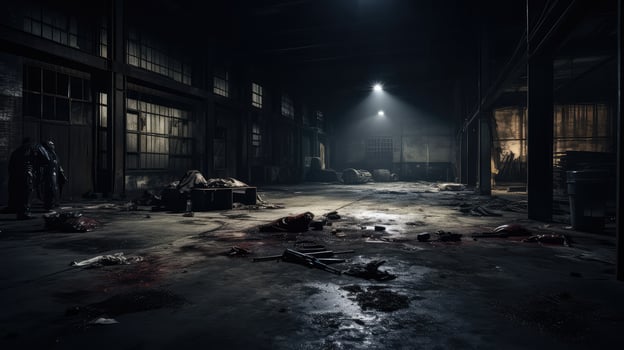 warehouse murder background photo