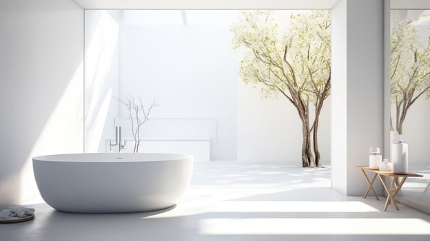 bathtub bright white bathroom photo