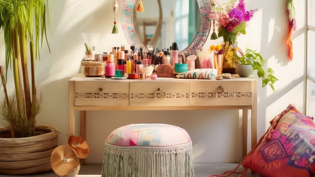 bohemian vanity table photo