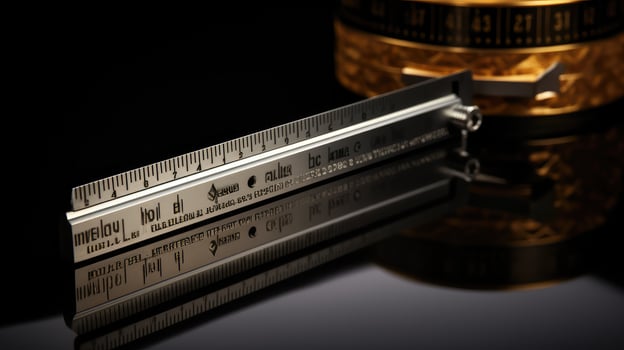 glossy ruler metal photo