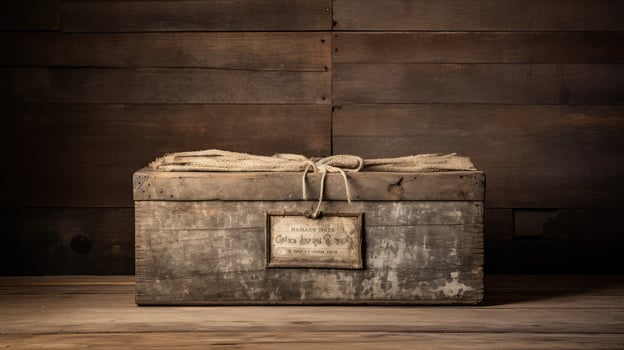 table box with label photo