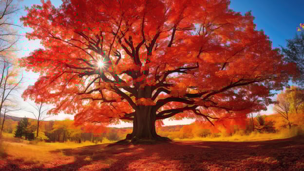 stunning red oak tree wisconsin photo