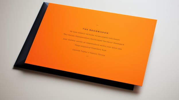 minimalist orange invitation photo
