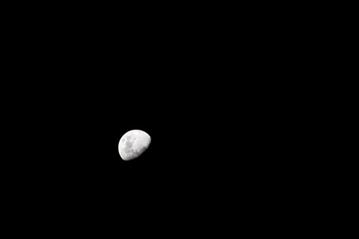 Low angle view of moon against clear sky at night photo