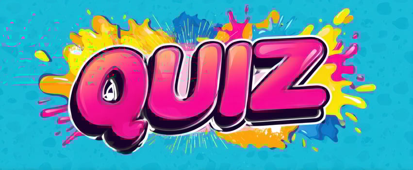 The Vibrant and Playful Quiz Graphic for Fun Challenges and Trivia Games photo