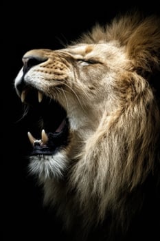 Powerful Roaring Lion A Symbol of Strength and Majesty Animal Kingdom Photo