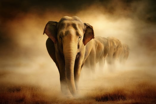 The African Elephant Majestic Mammals and Their Social Behavior Group Dynamics photo